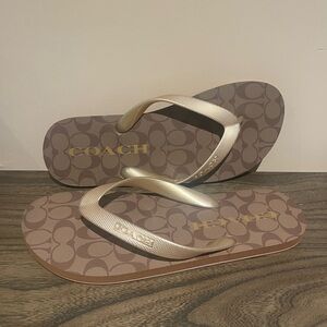 Coach signature logo flip-flop